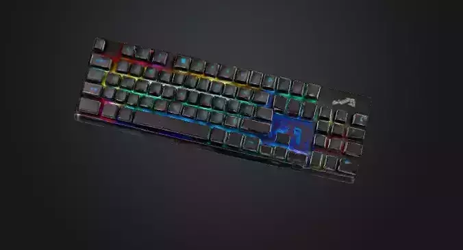 Mechanical Gaming Keyboard 3D Model 3D print model