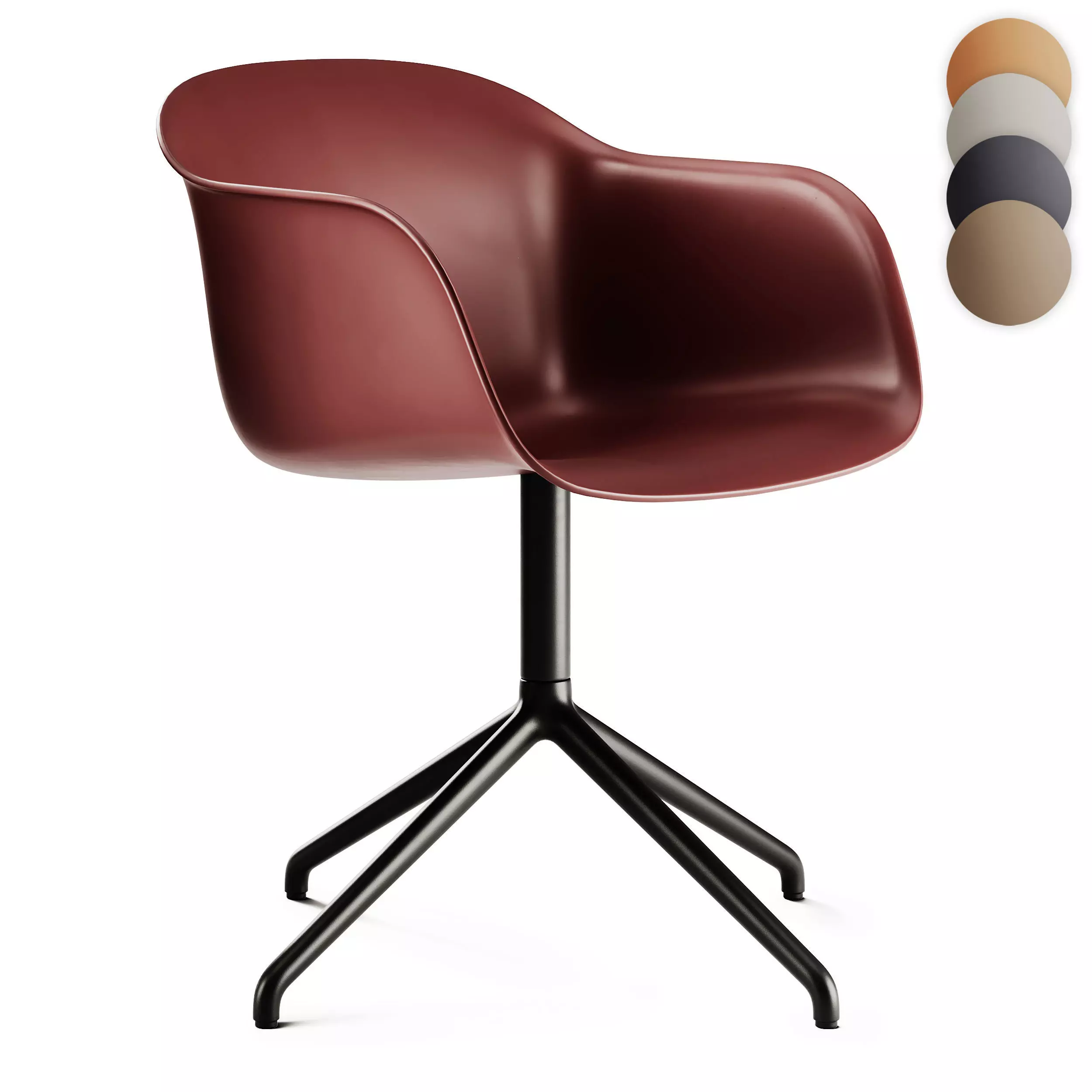 Muuto Fiber Outdoor Armchair Swivel Base 3D model