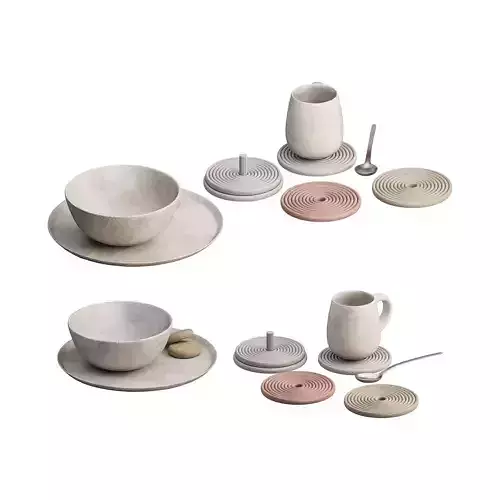 Dish set 3 3D model