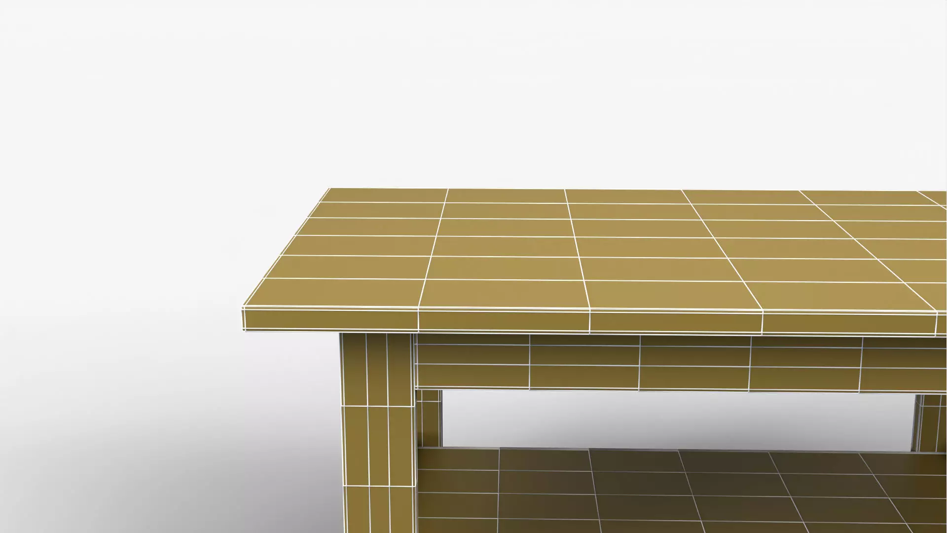 Coffee Table 02 - Bamboo Wood Low-poly 3D model_11