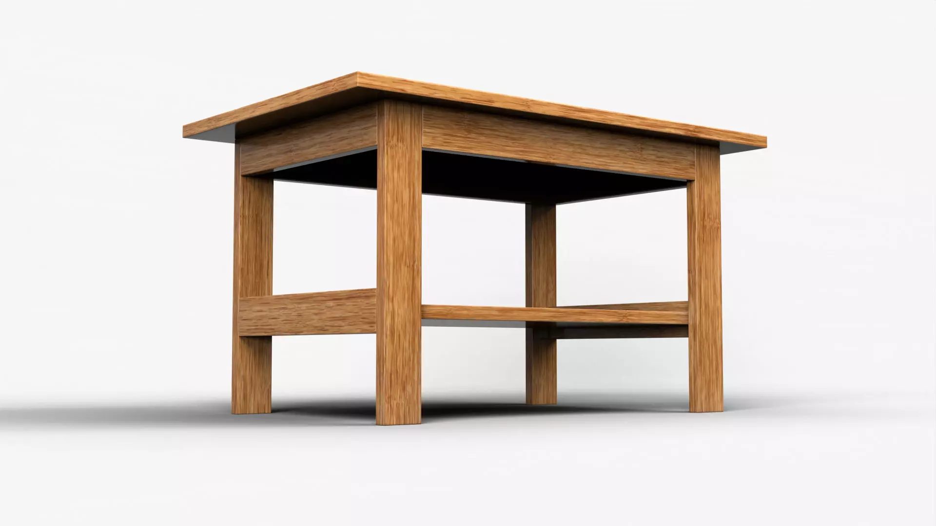 Coffee Table 02 - Bamboo Wood Low-poly 3D model_4