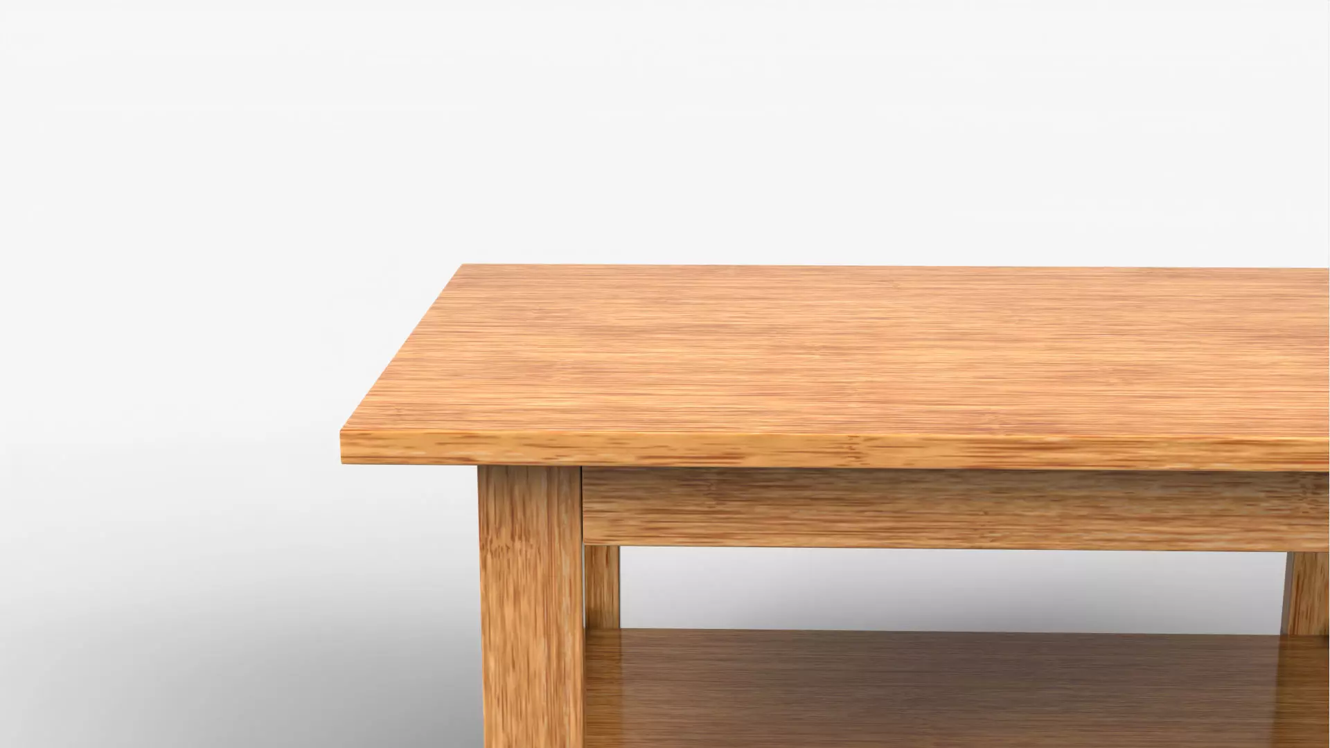 Coffee Table 02 - Bamboo Wood Low-poly 3D model_2