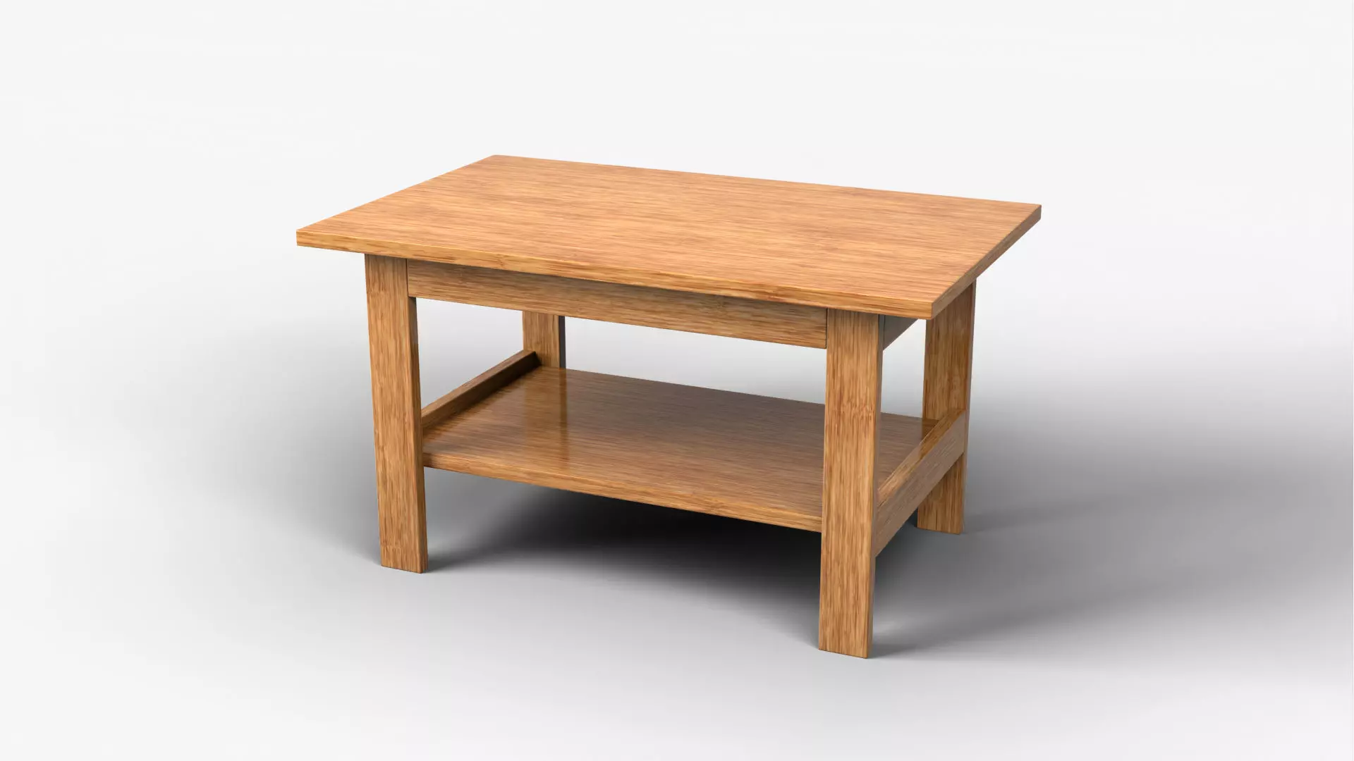 Coffee Table 02 - Bamboo Wood Low-poly 3D model_0