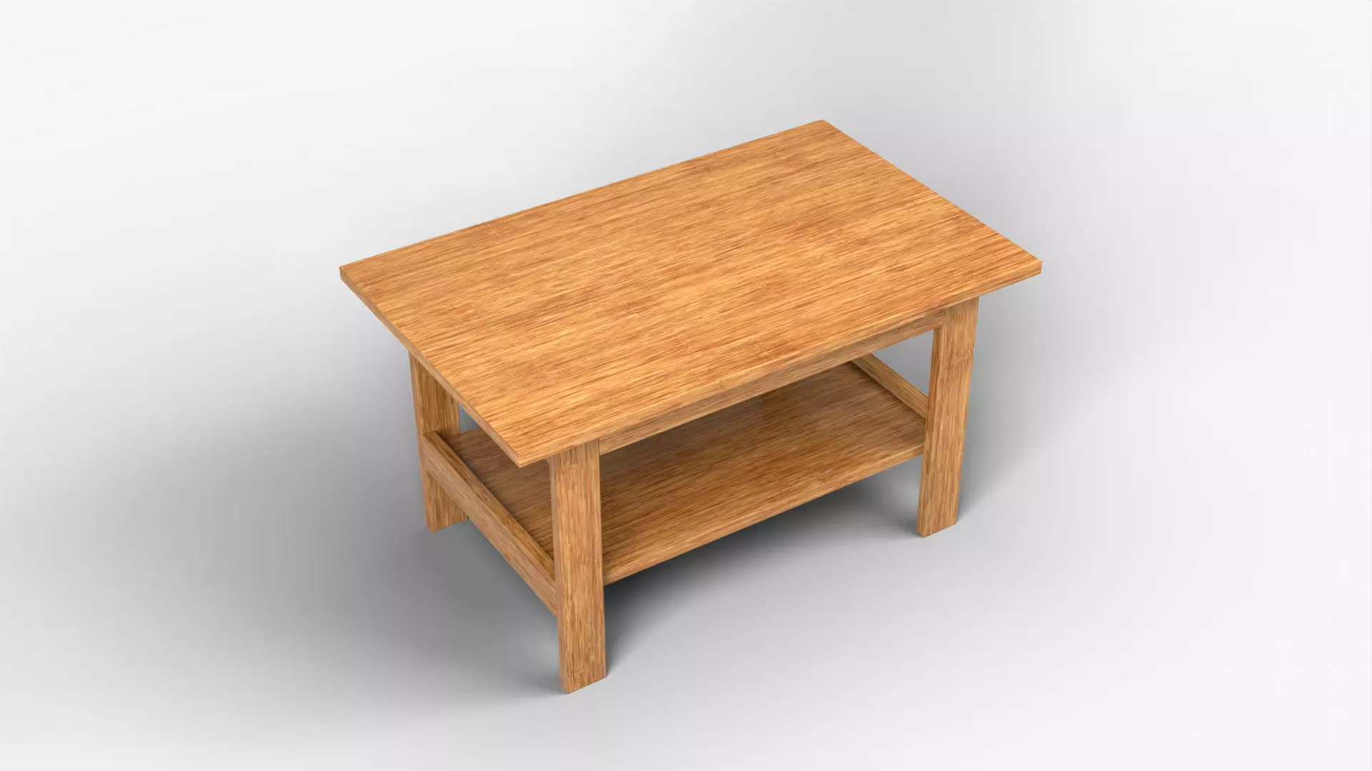 Coffee Table 02 - Bamboo Wood Low-poly 3D model_1
