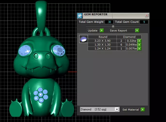 Gold dragon pendant 3D printable model 3D print model_4
