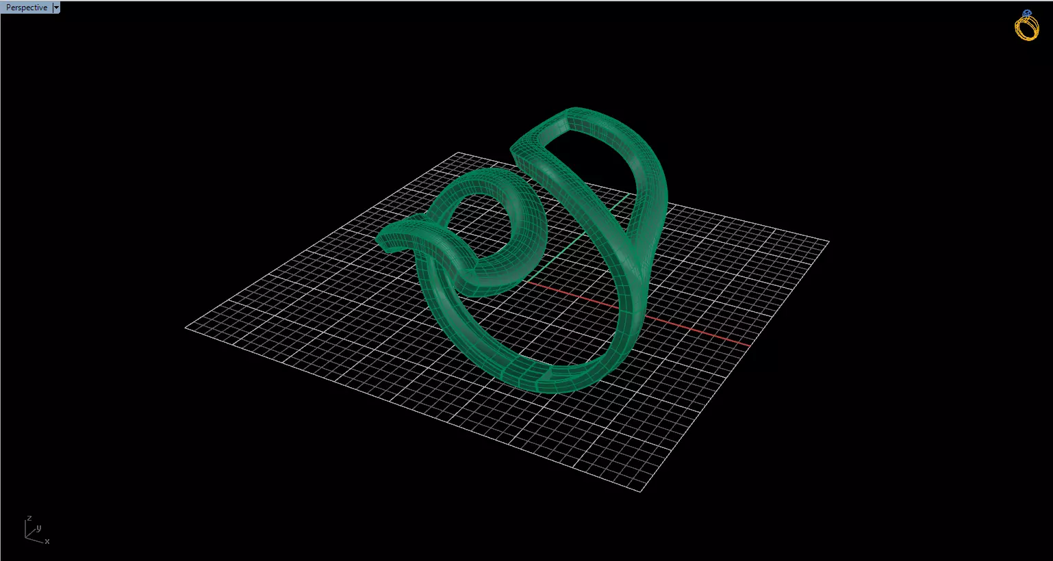 Minimal Abstract Ring 09 3D print model_2