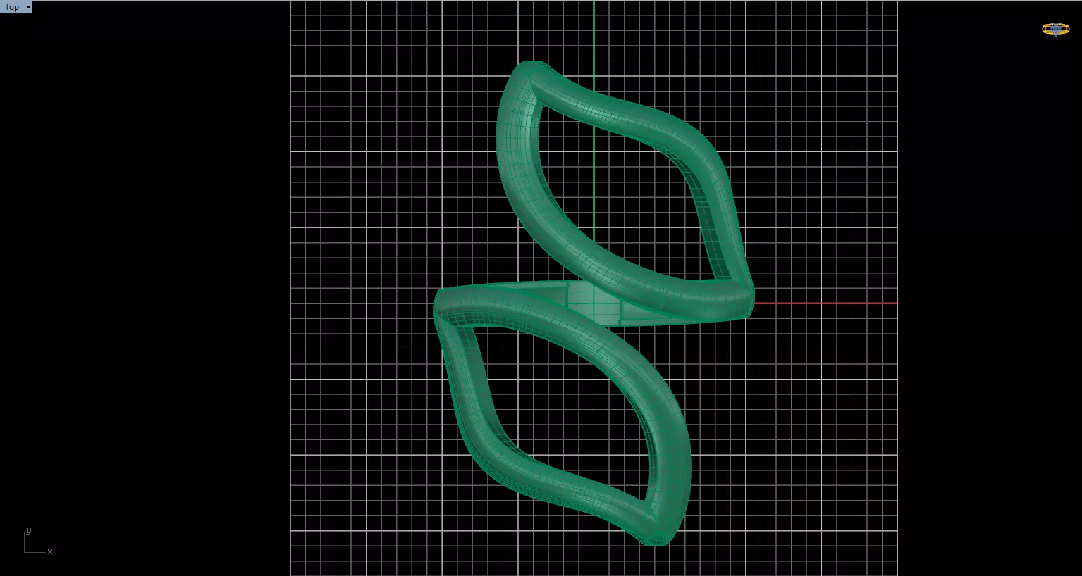 Minimal Abstract Ring 09 3D print model_3