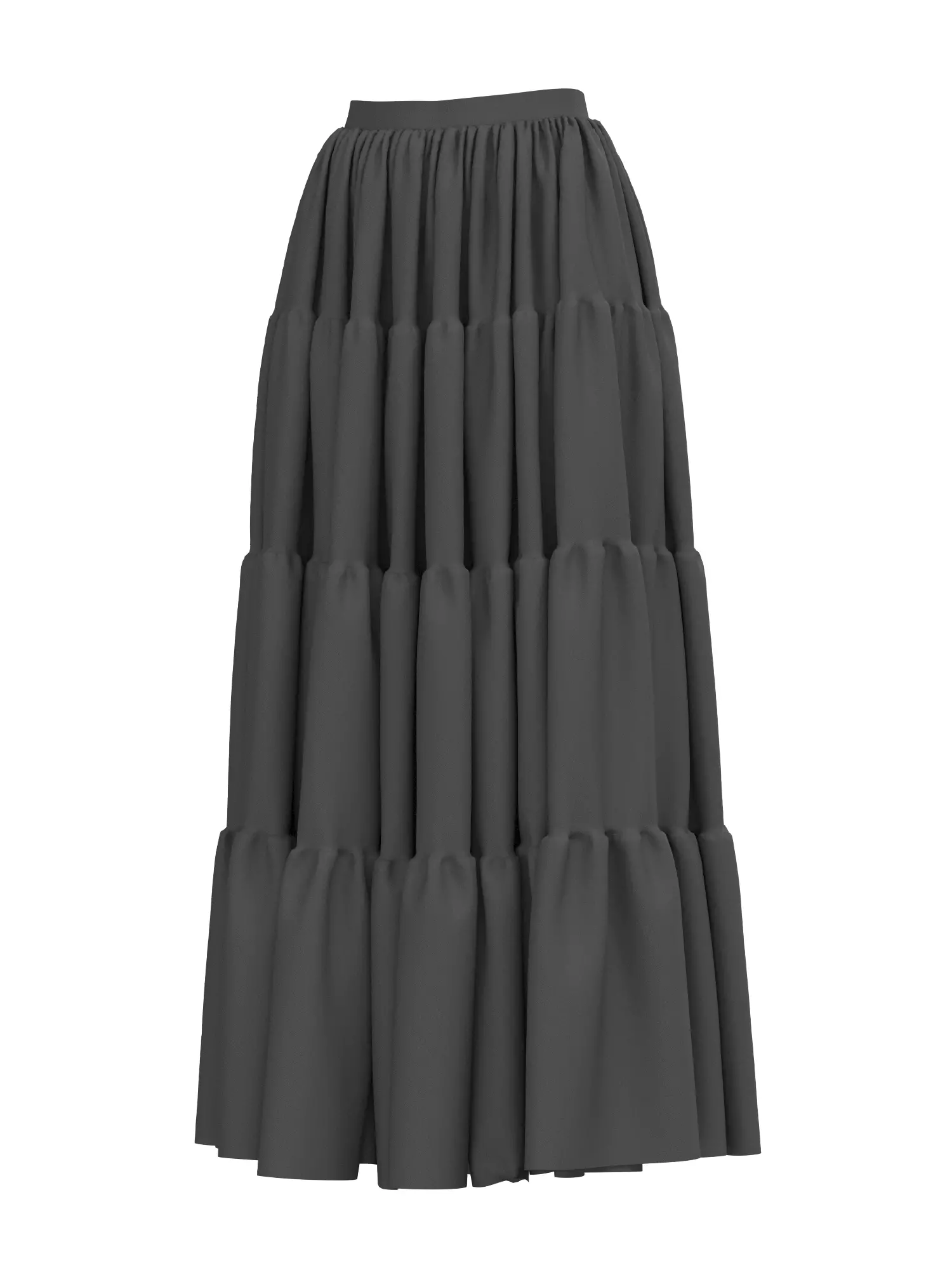 Female Tiered Skirt 3D model_18
