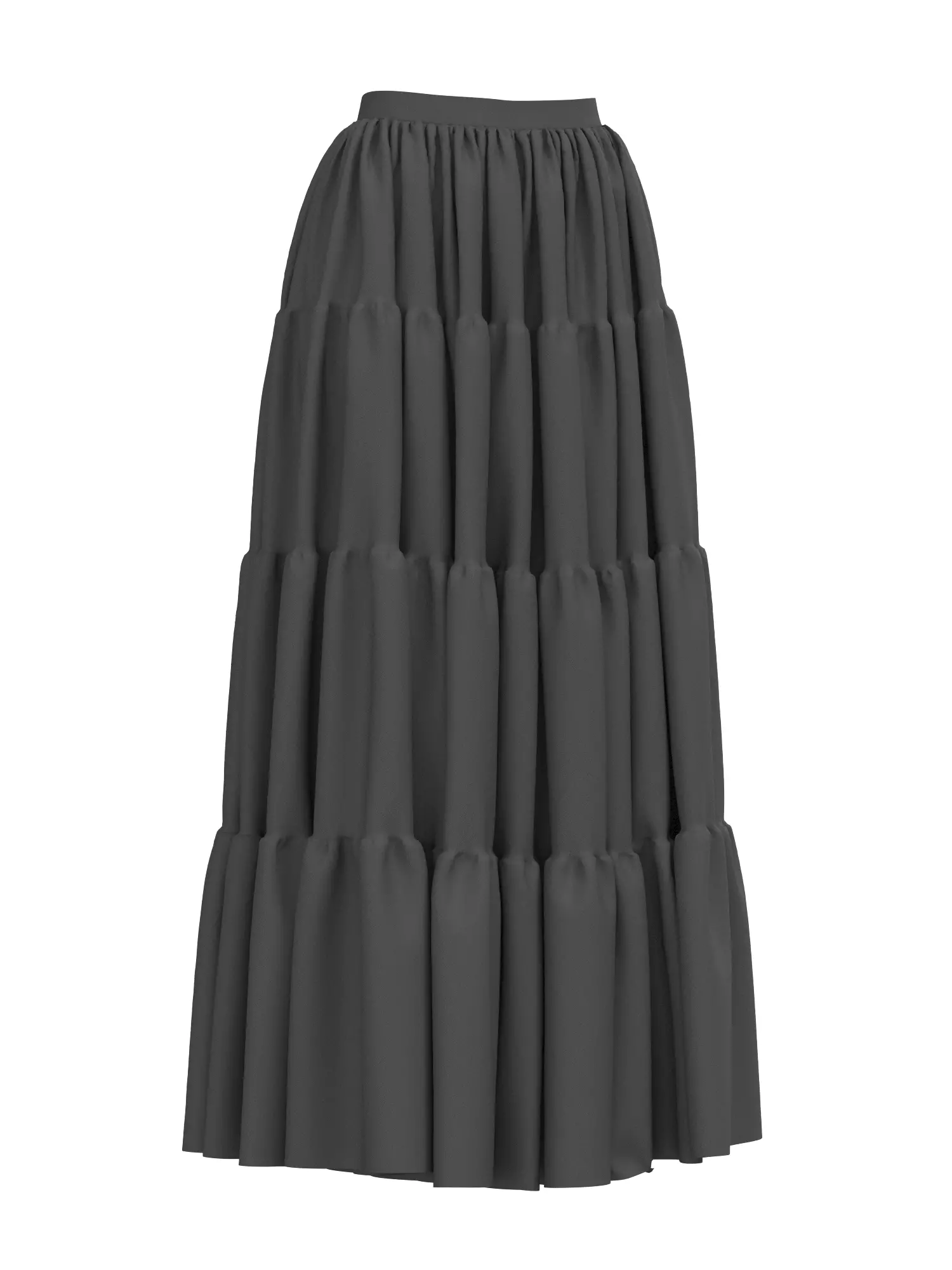 Female Tiered Skirt 3D model_16