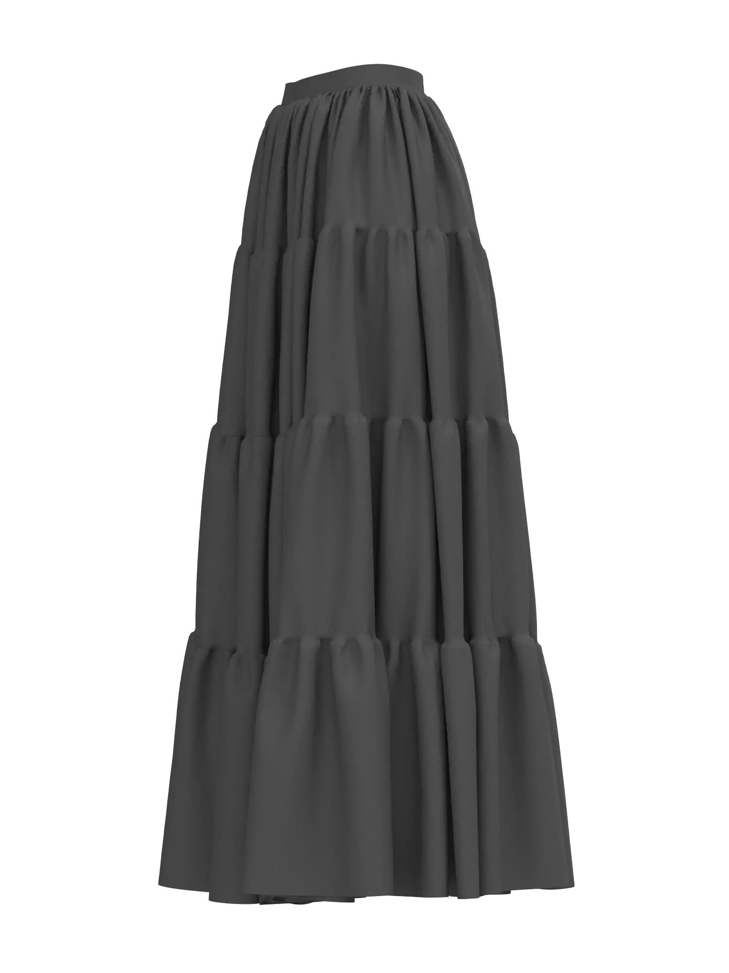 Female Tiered Skirt 3D model_13