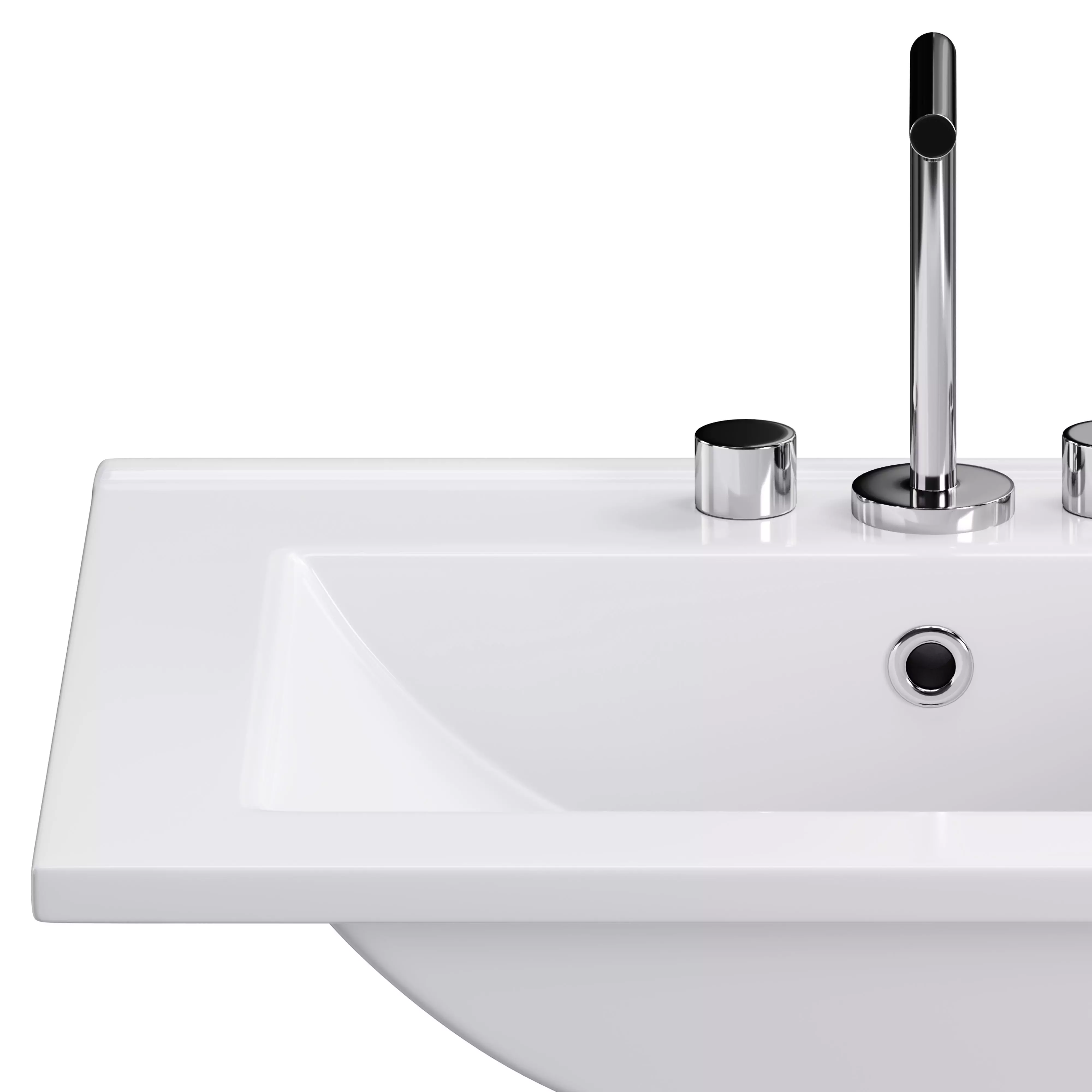 Drop In Sink Self Rimming for Bathroom 3D model_12