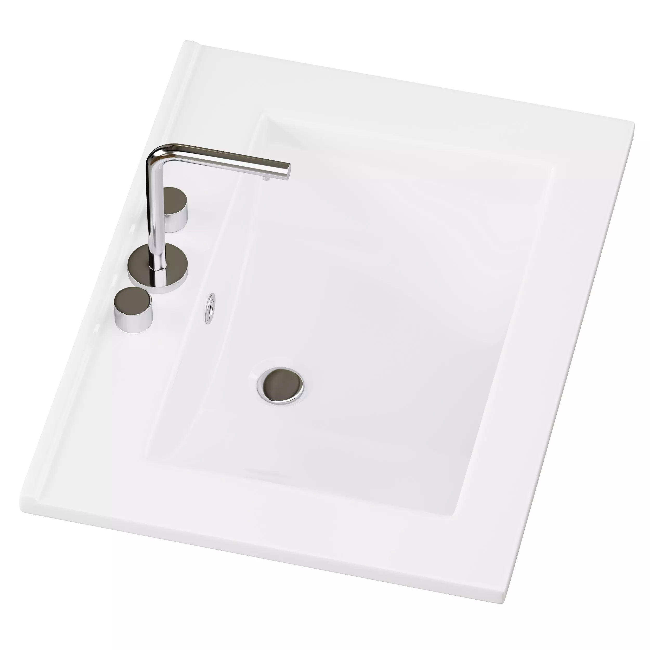 Drop In Sink Self Rimming for Bathroom 3D model_11