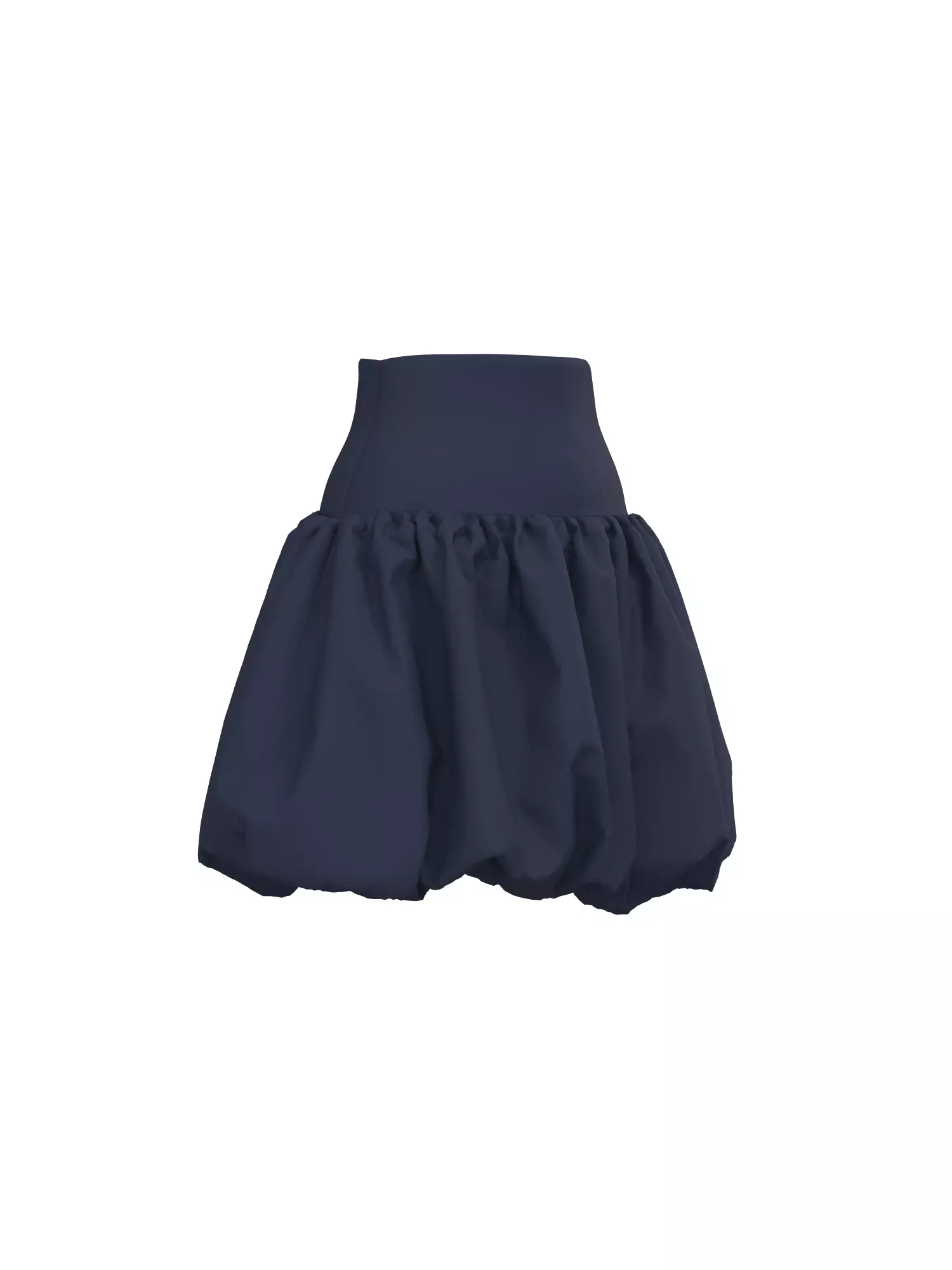 Female Buble Skirt 3D model_9