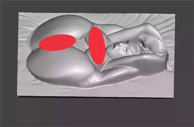 Erotic Female Relief Sculpture NSFW Model for CNC - 3D Printing 3D print model