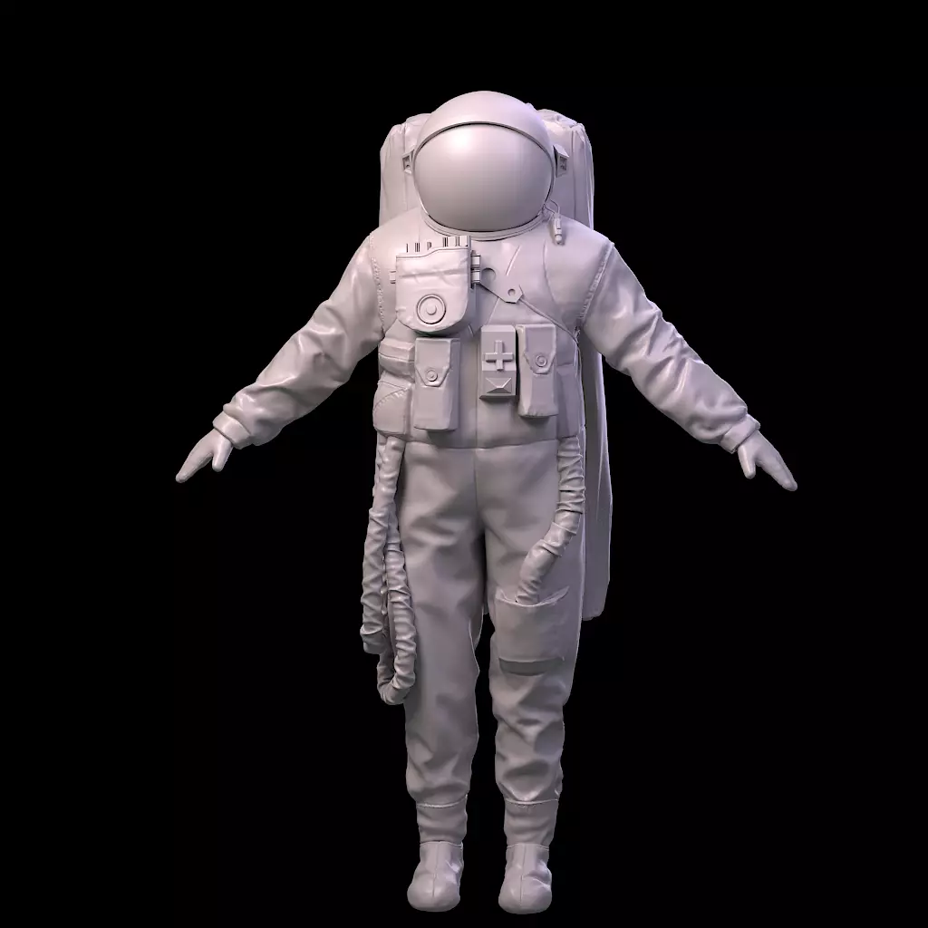 Highpoly Sci-fi Spacesuit Astronaut steller 3D print 3D print model_22