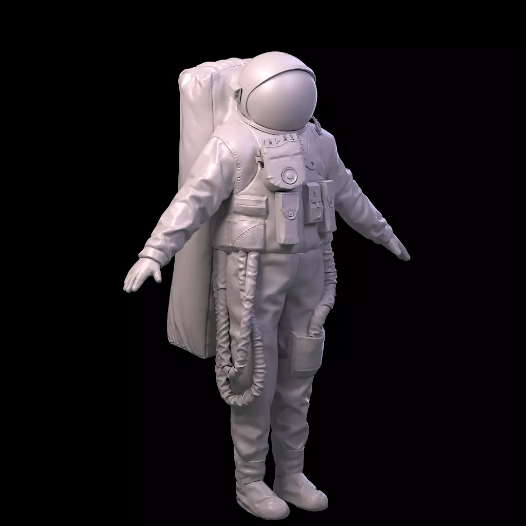 Highpoly Sci-fi Spacesuit Astronaut steller 3D print 3D print model_11