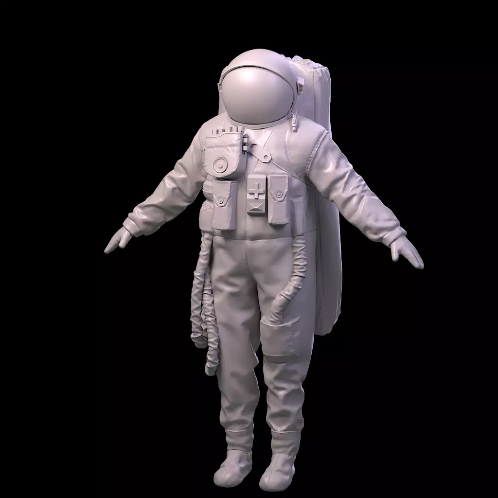 Highpoly Sci-fi Spacesuit Astronaut steller 3D print 3D print model_21