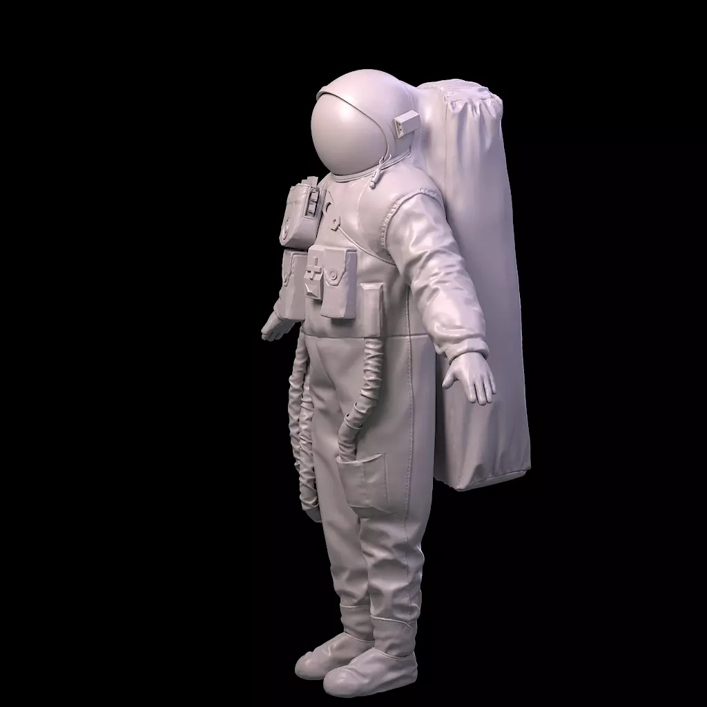 Highpoly Sci-fi Spacesuit Astronaut steller 3D print 3D print model_19