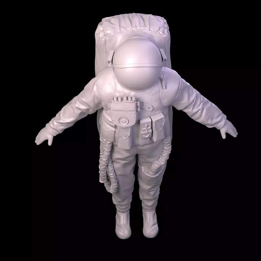 Highpoly Sci-fi Spacesuit Astronaut steller 3D print 3D print model_25