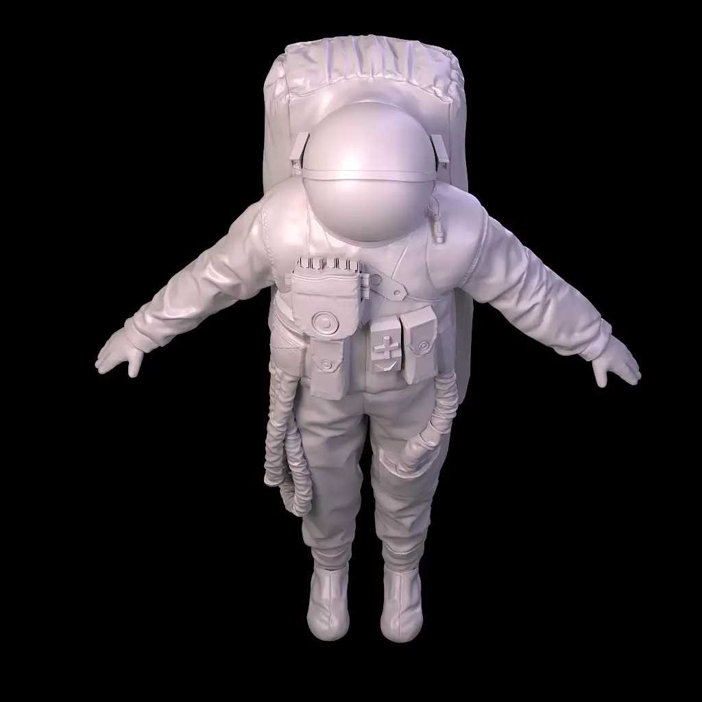 Highpoly Sci-fi Spacesuit Astronaut steller 3D print 3D print model_24