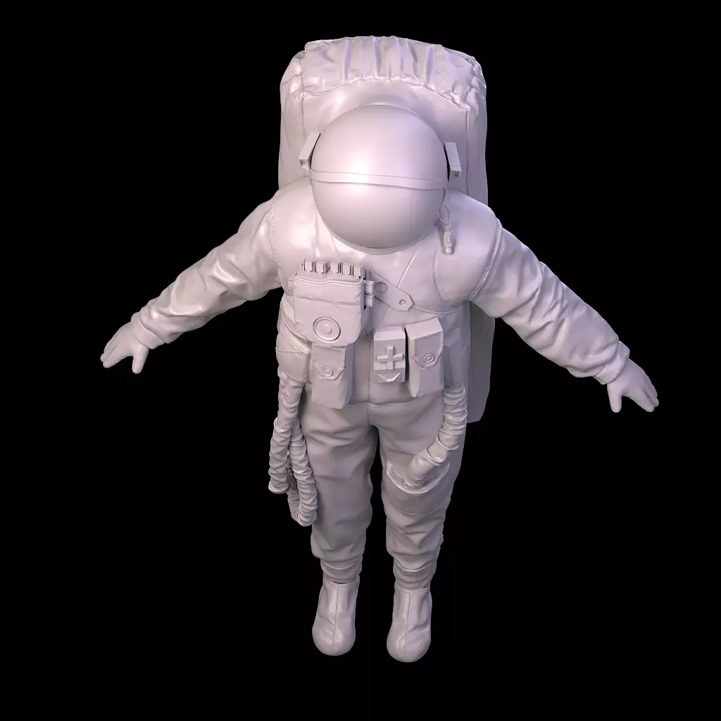 Highpoly Sci-fi Spacesuit Astronaut steller 3D print 3D print model_33