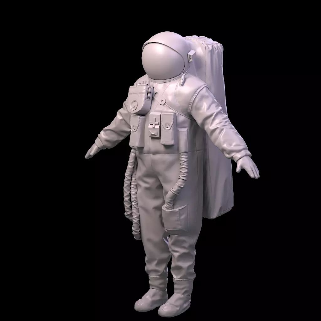 Highpoly Sci-fi Spacesuit Astronaut steller 3D print 3D print model_20