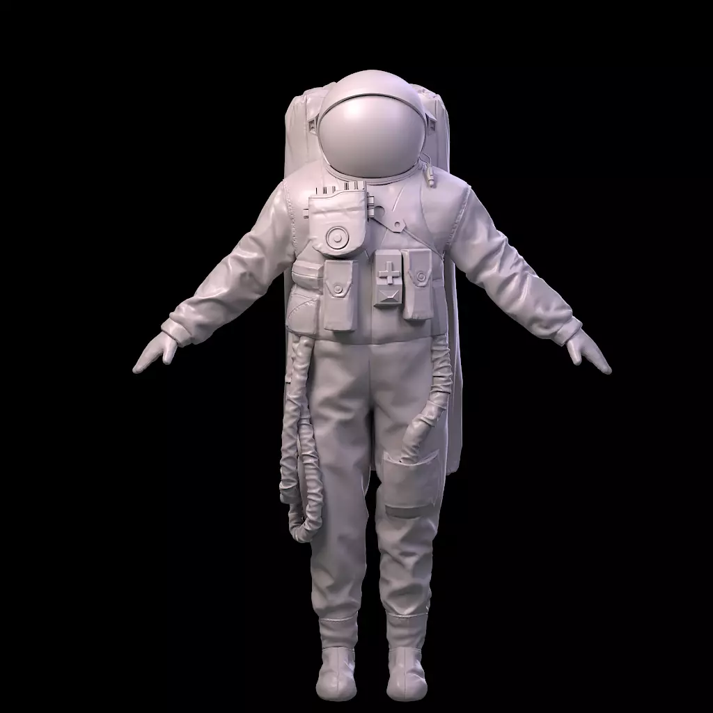 Highpoly Sci-fi Spacesuit Astronaut steller 3D print 3D print model_8