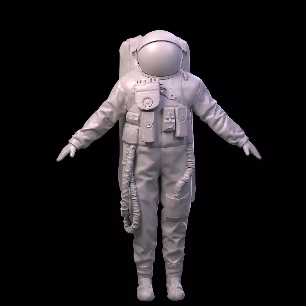 Highpoly Sci-fi Spacesuit Astronaut steller 3D print 3D print model_9