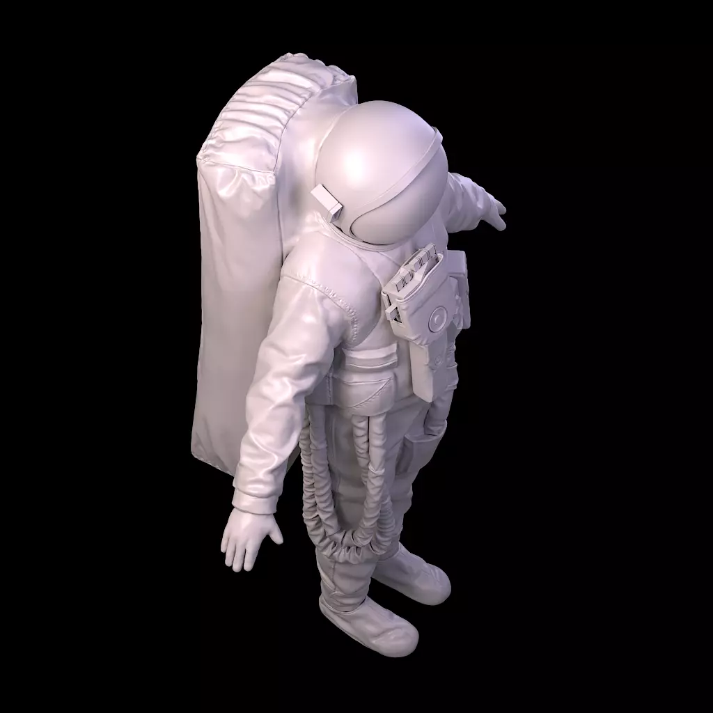 Highpoly Sci-fi Spacesuit Astronaut steller 3D print 3D print model_27