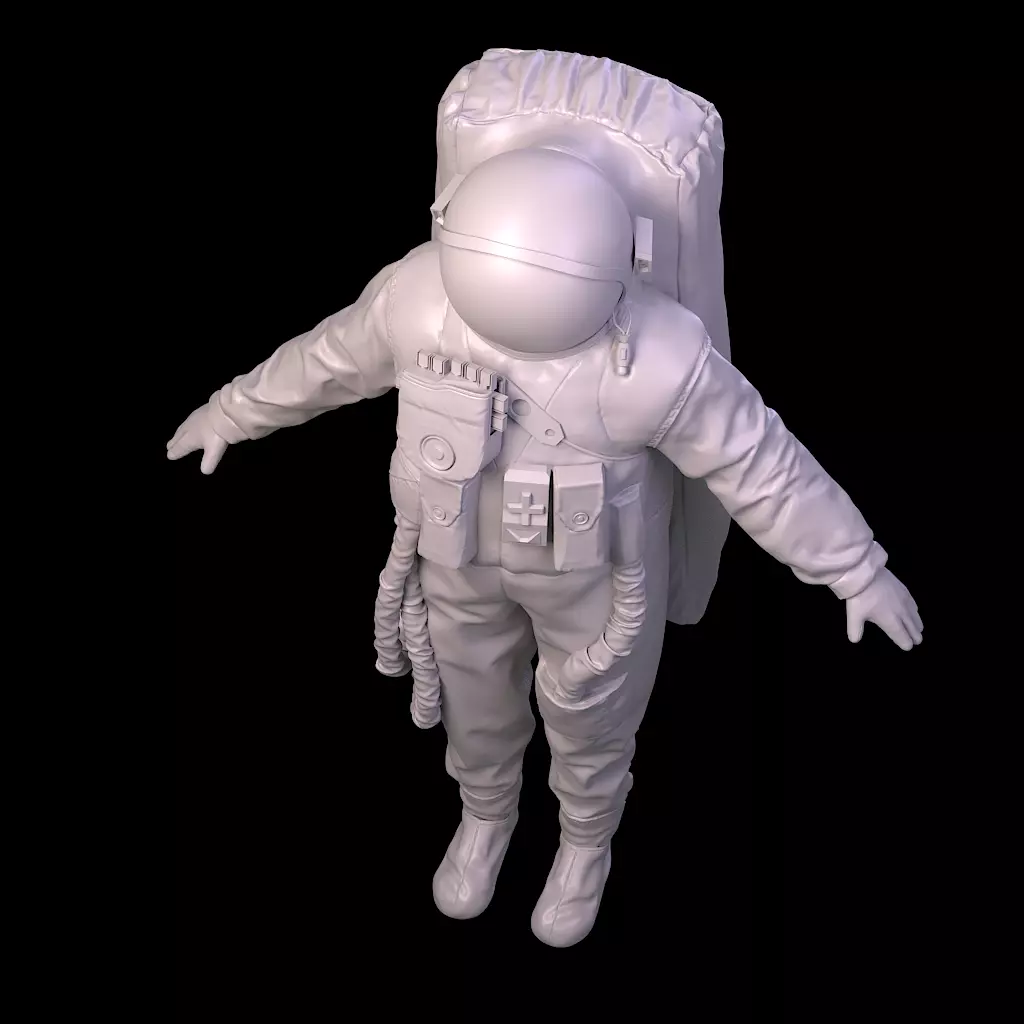 Highpoly Sci-fi Spacesuit Astronaut steller 3D print 3D print model_1