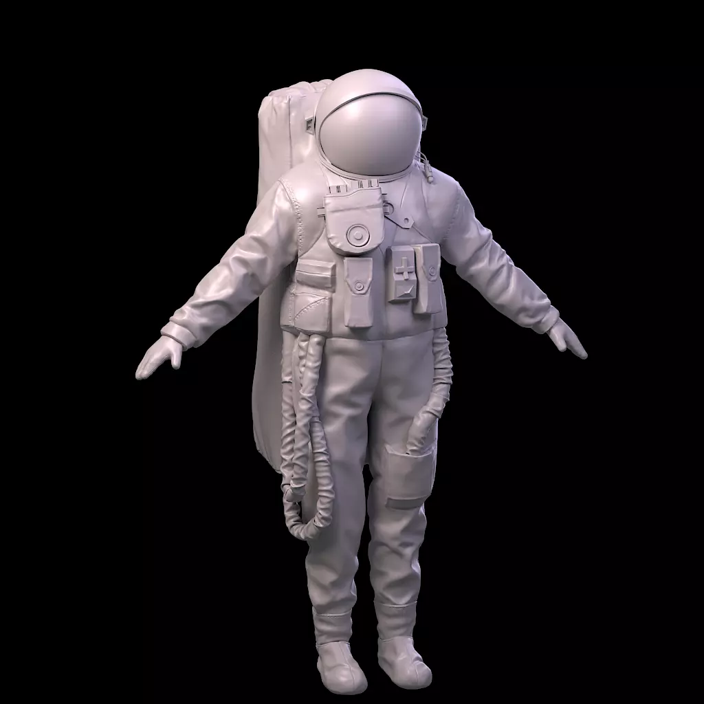 Highpoly Sci-fi Spacesuit Astronaut steller 3D print 3D print model_10