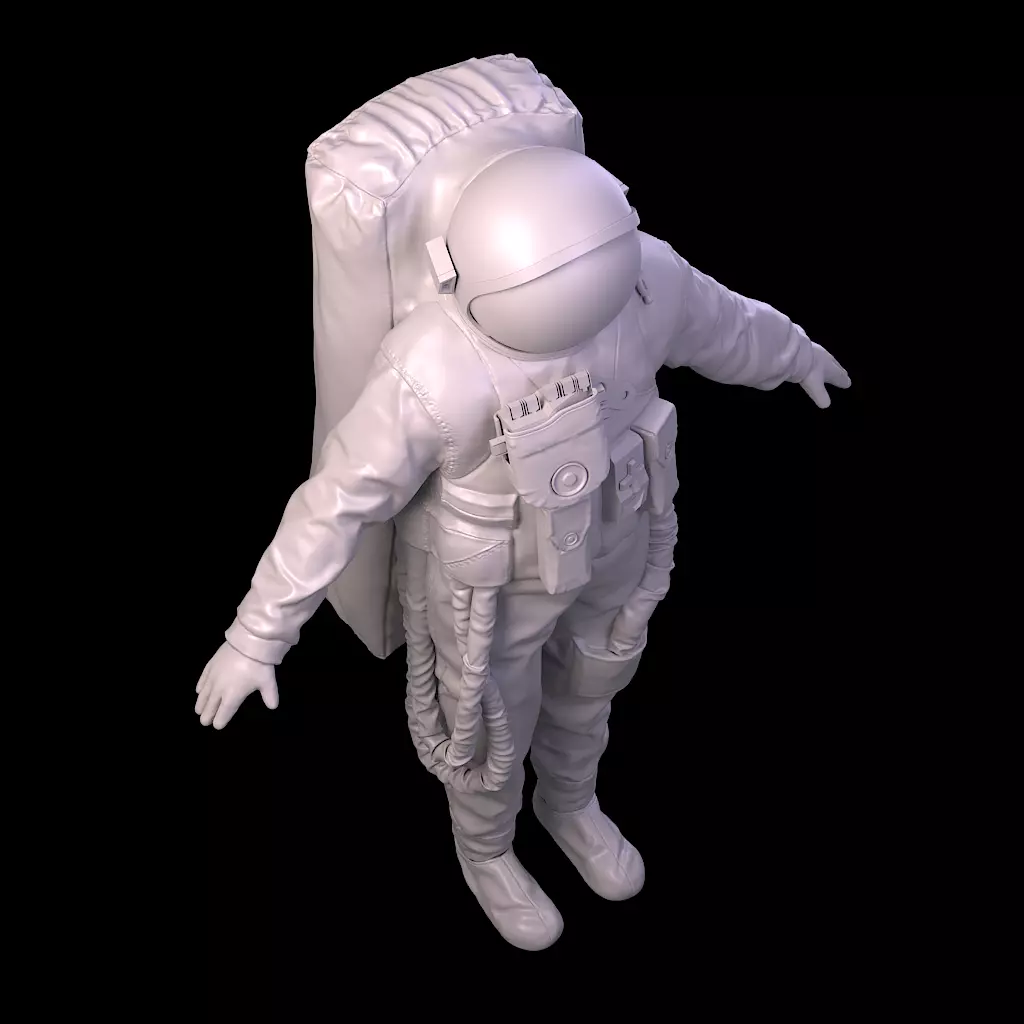 Highpoly Sci-fi Spacesuit Astronaut steller 3D print 3D print model_35