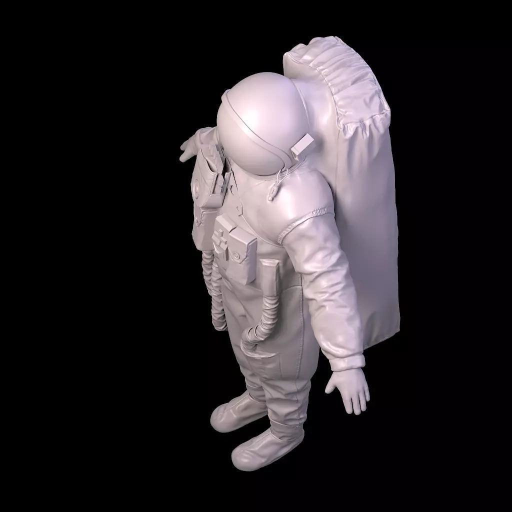 Highpoly Sci-fi Spacesuit Astronaut steller 3D print 3D print model_32