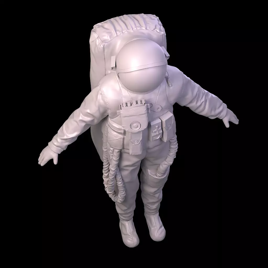 Highpoly Sci-fi Spacesuit Astronaut steller 3D print 3D print model_26