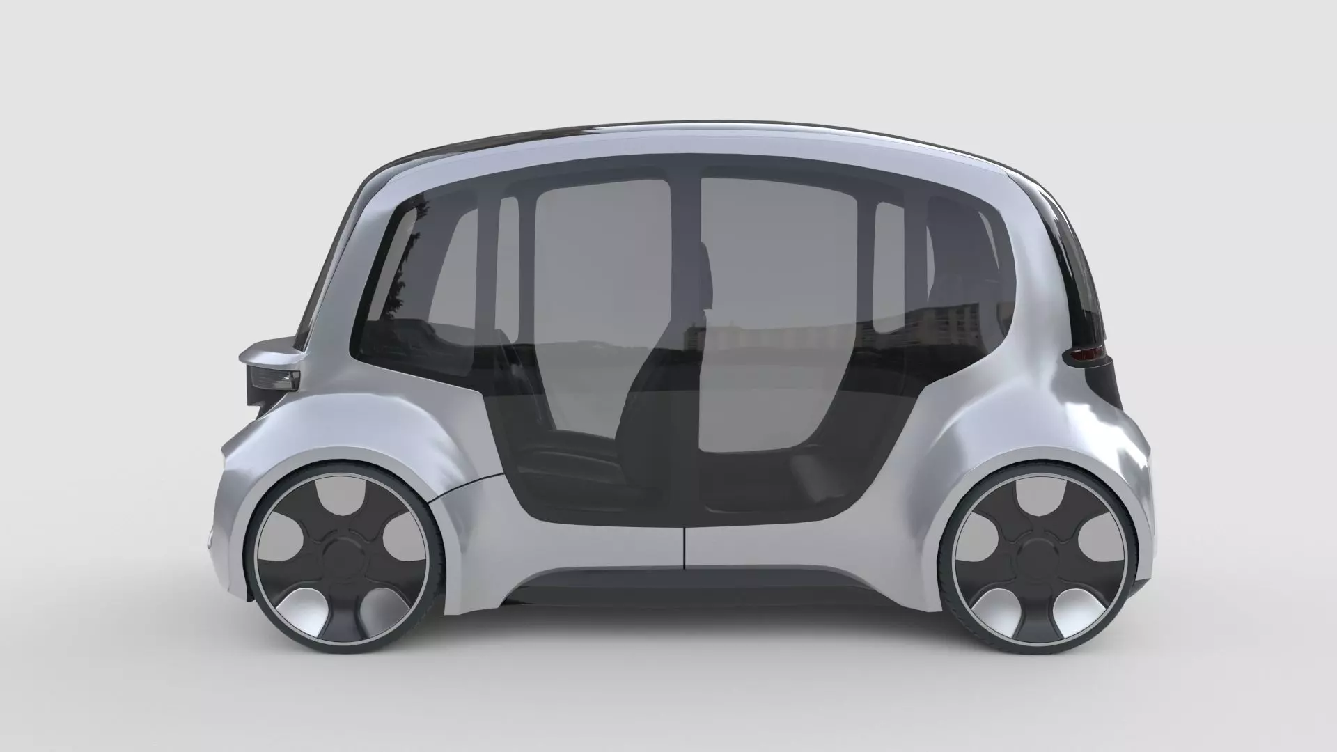 Futuristic Autonomous Shuttle 3D model_3