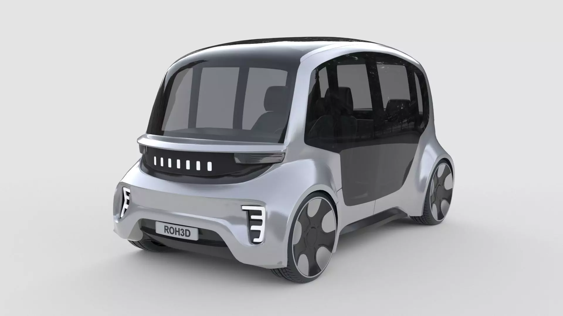Futuristic Autonomous Shuttle 3D model_0