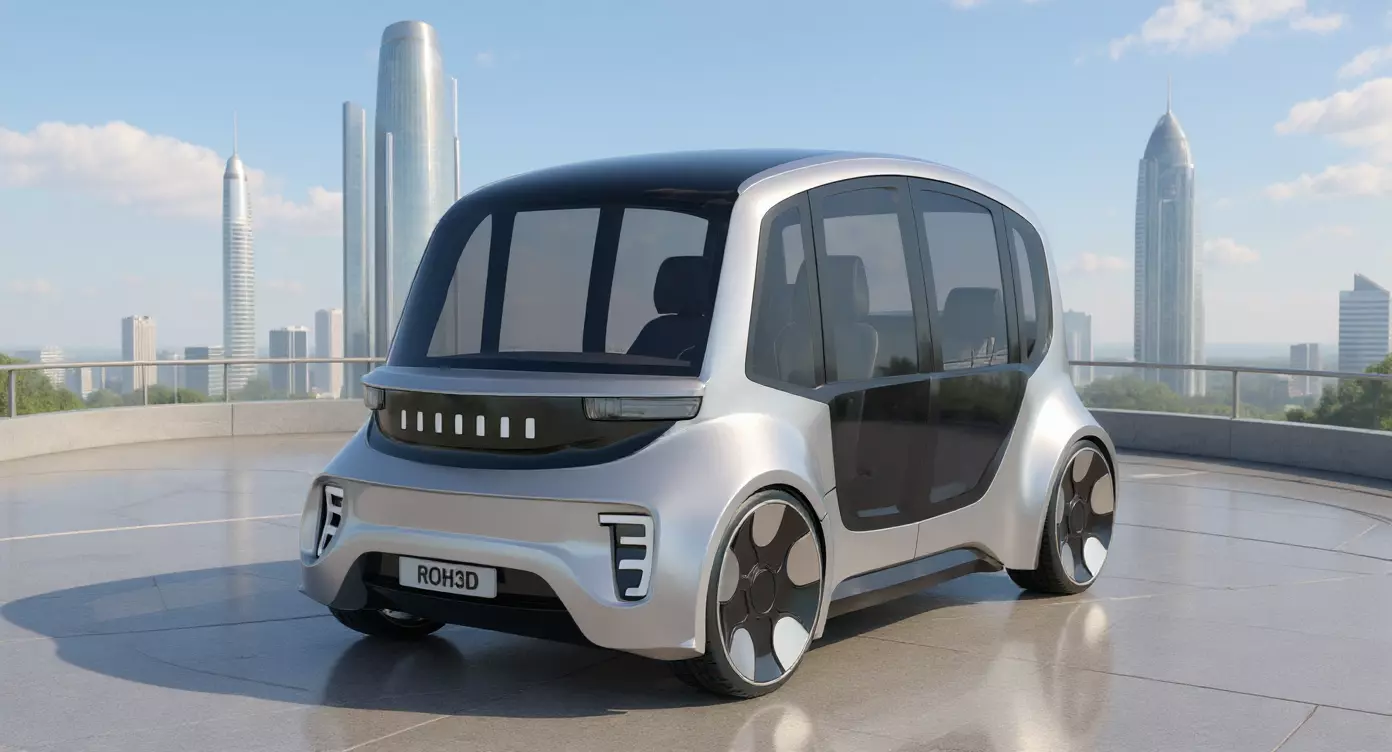 Futuristic Autonomous Shuttle 3D model_1
