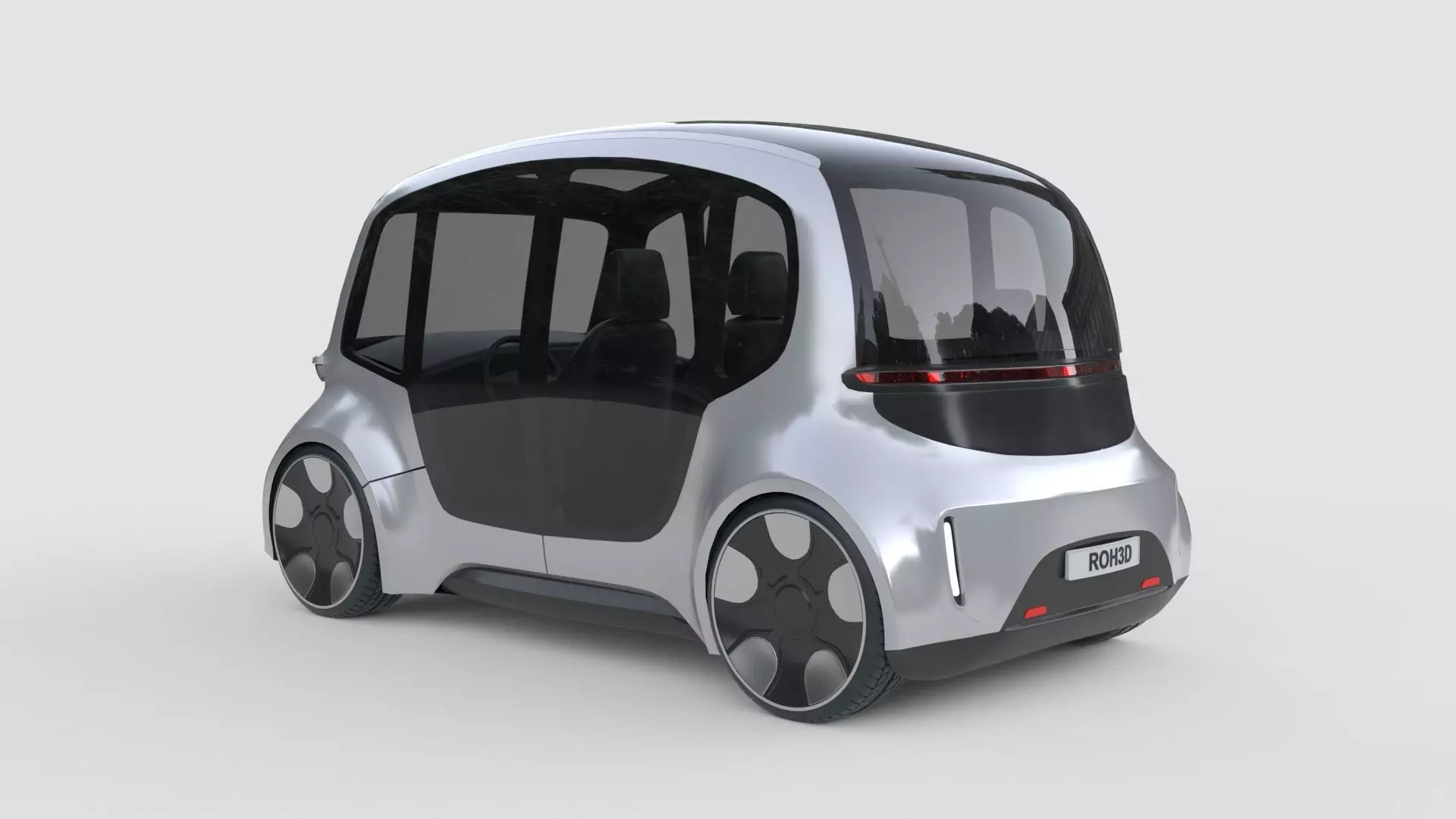 Futuristic Autonomous Shuttle 3D model_2