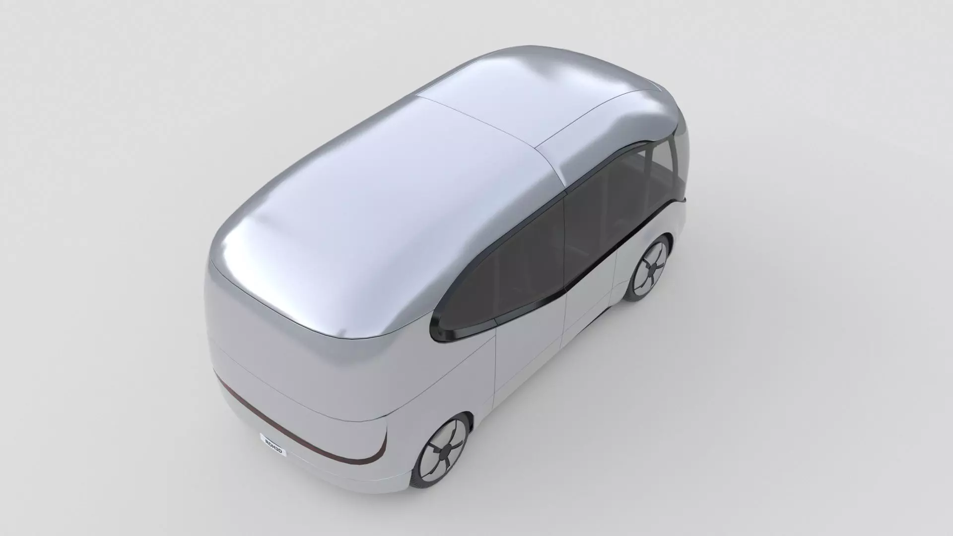 Panoramic Passenger EV Shuttle 3D model_8