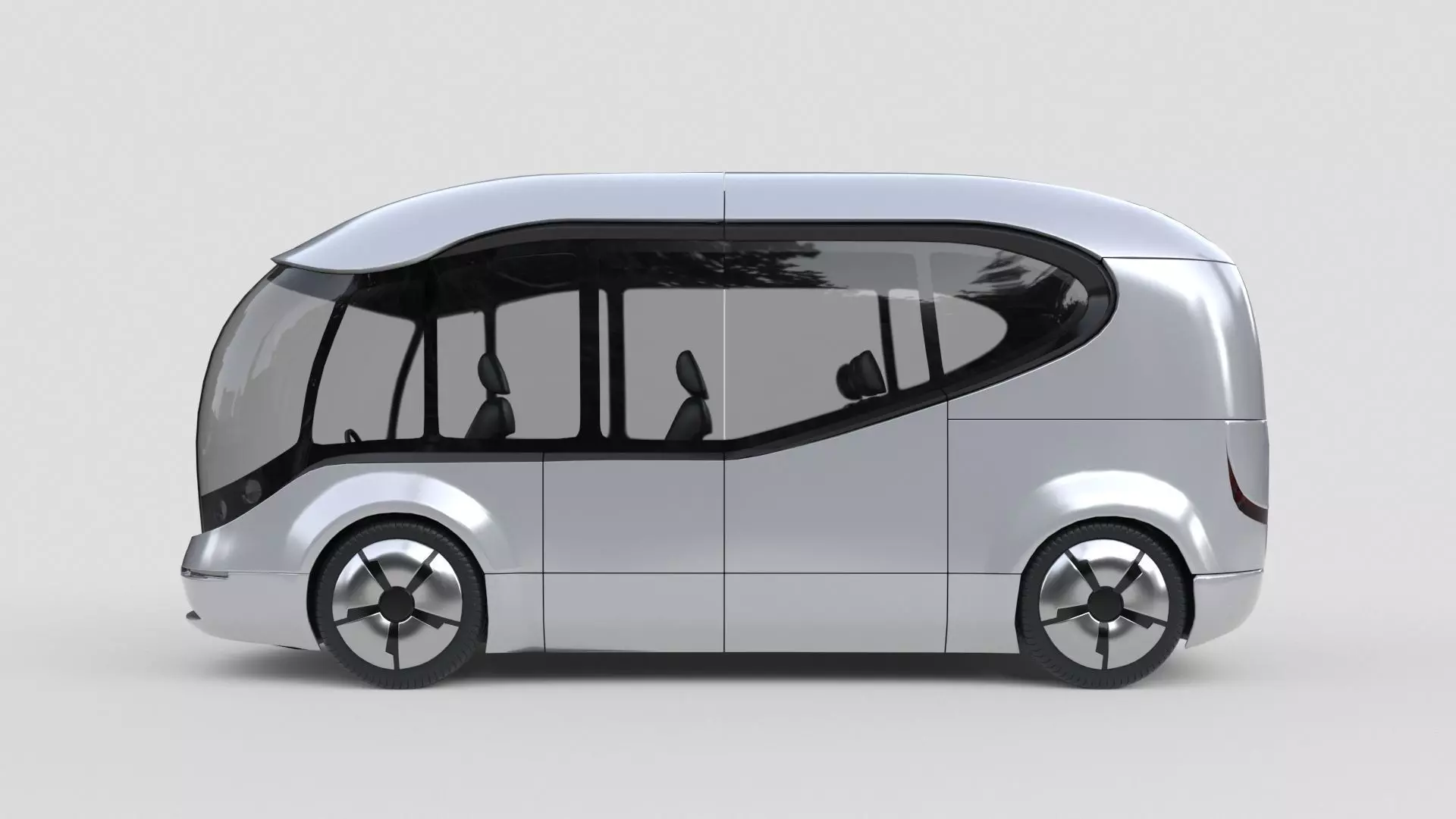 Panoramic Passenger EV Shuttle 3D model_7