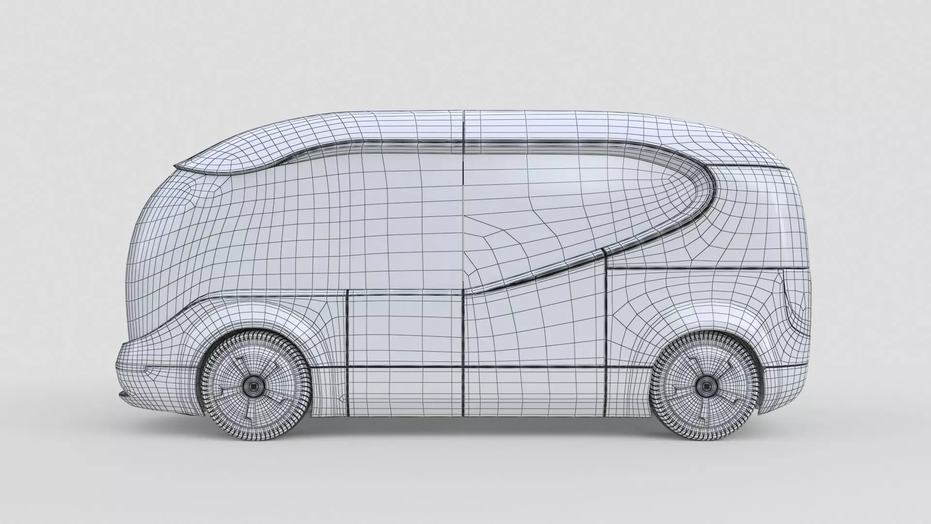 Panoramic Passenger EV Shuttle 3D model_18