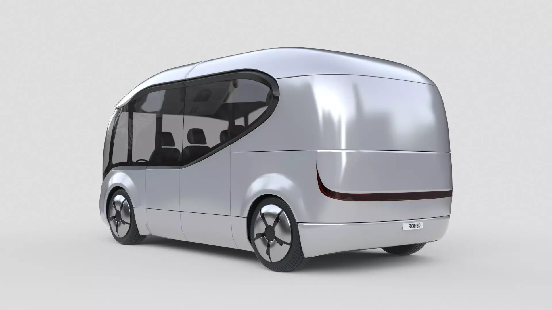 Panoramic Passenger EV Shuttle 3D model_5