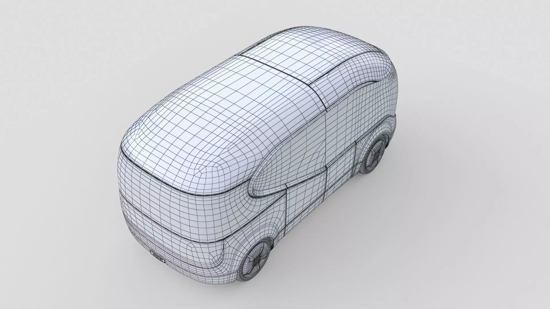 Panoramic Passenger EV Shuttle 3D model_13