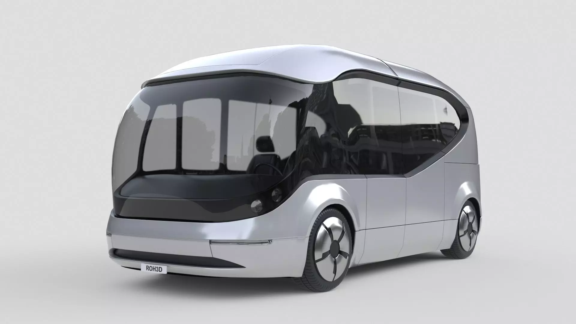 Panoramic Passenger EV Shuttle 3D model_10