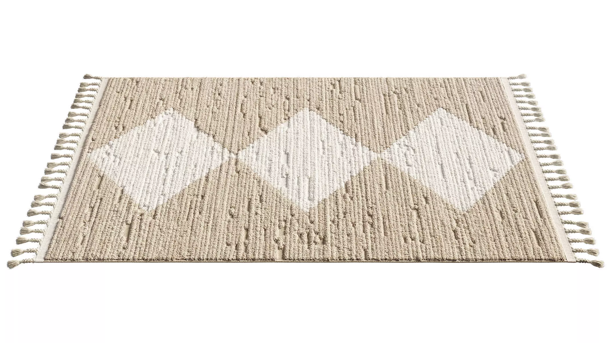 nuLOOM Sherley Stacked Diamond Tassel Area Rug  3D model_9