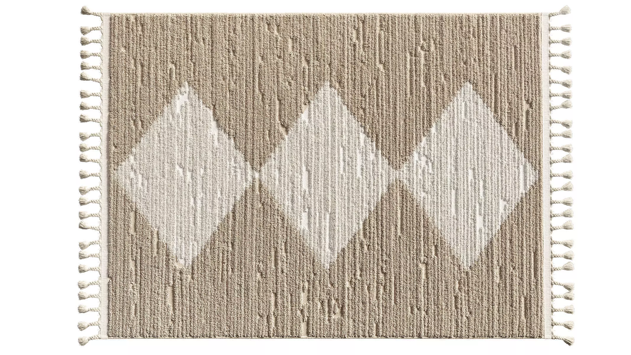 nuLOOM Sherley Stacked Diamond Tassel Area Rug  3D model_12