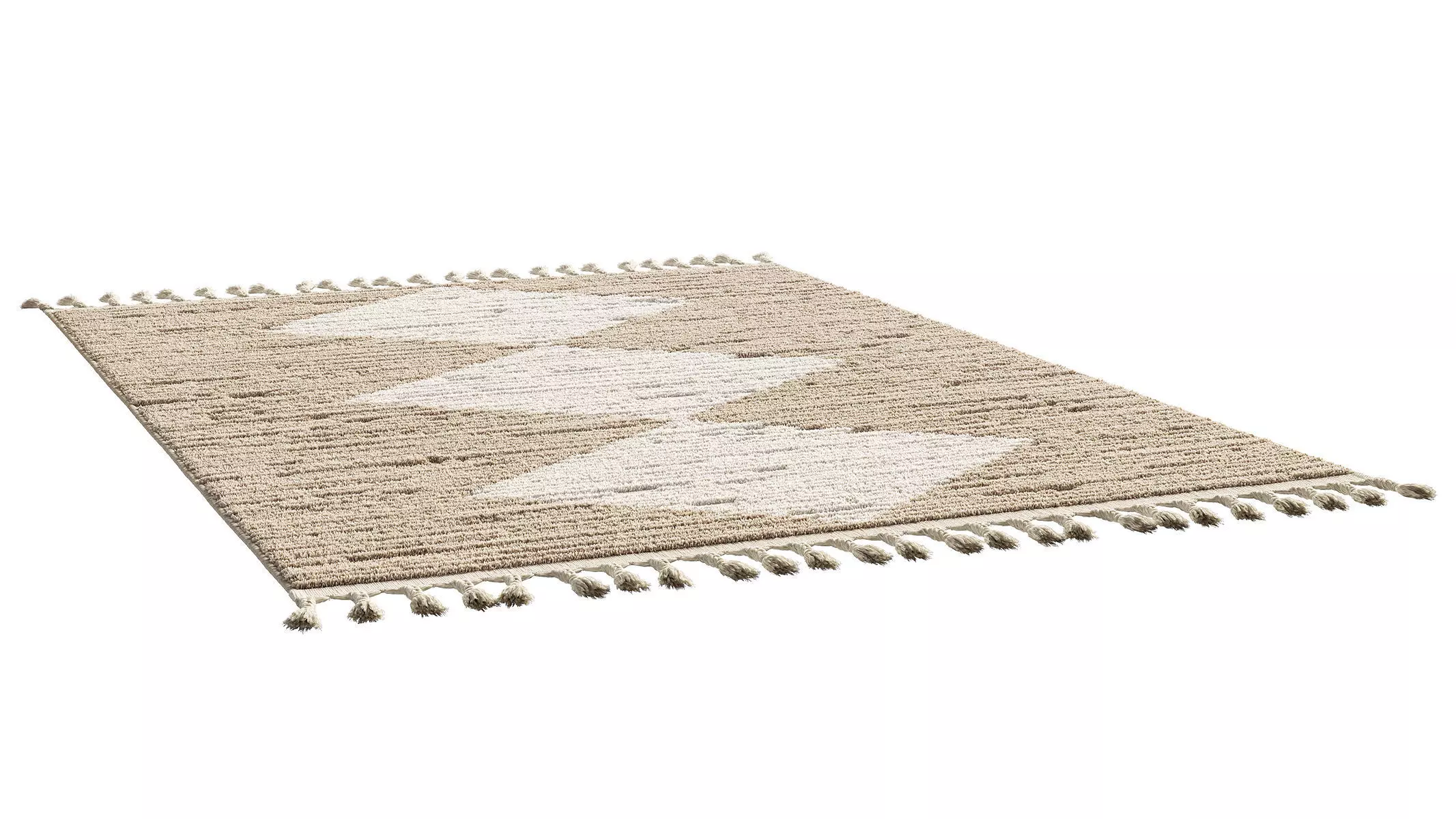 nuLOOM Sherley Stacked Diamond Tassel Area Rug  3D model_5