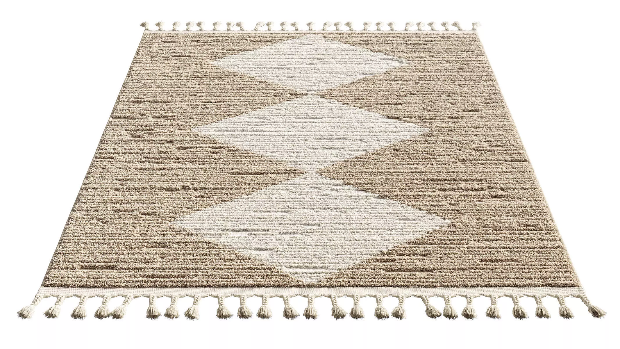 nuLOOM Sherley Stacked Diamond Tassel Area Rug  3D model_3