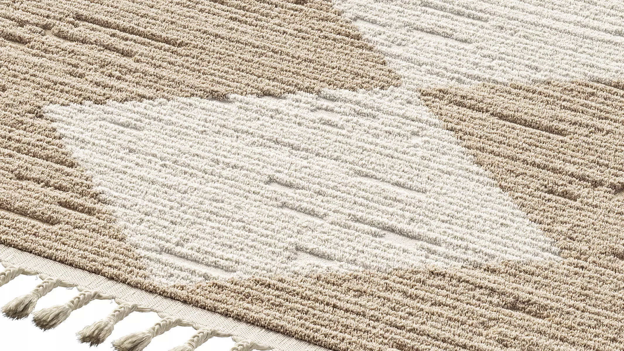 nuLOOM Sherley Stacked Diamond Tassel Area Rug  3D model_7