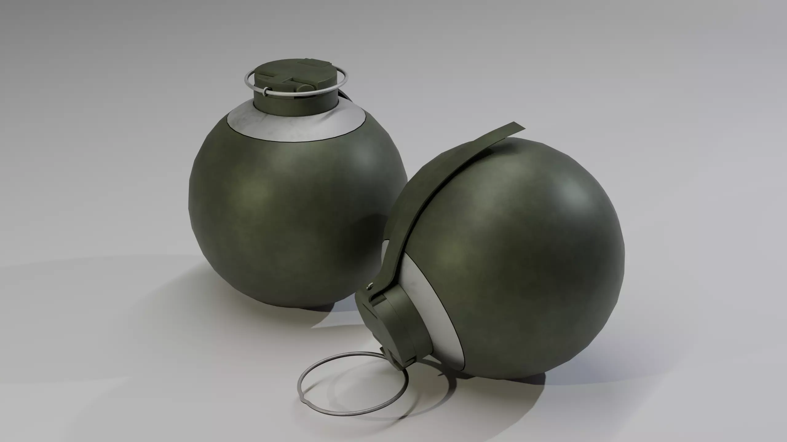 3 Soviet and 3 USA grenades Free 3D model_5
